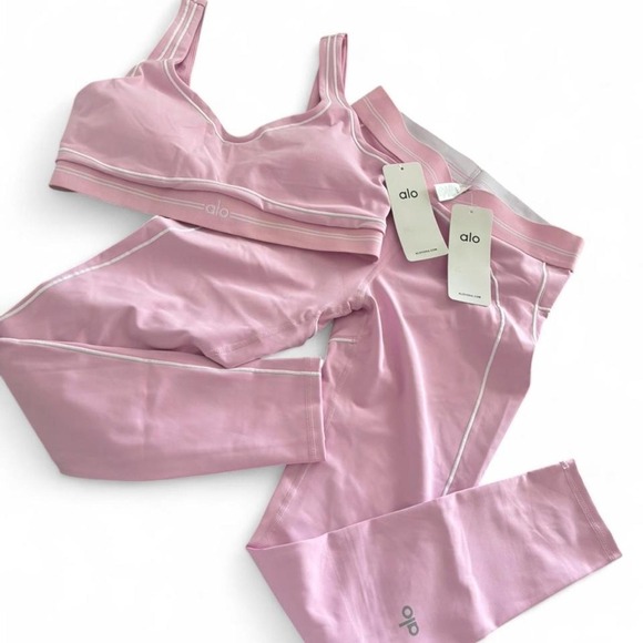 Pants - Alo Yoga Pink Matching Activewear Set – Size XL (NWT)
